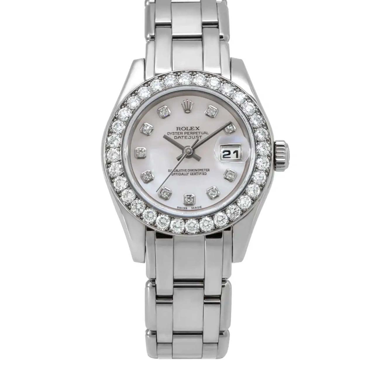 Prestigious Jewelrys 80299 Datejust Gold White Rolex 0712